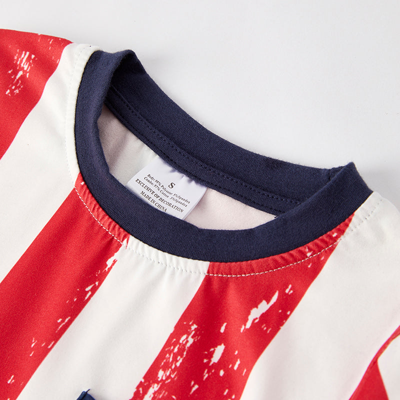 （In Stock）Boys Patriotic Print Top