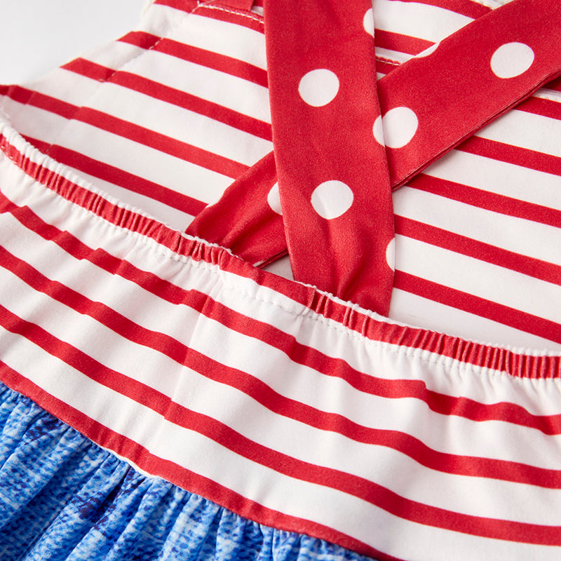 （In Stock）Girls Patriotic Print Slip Dress