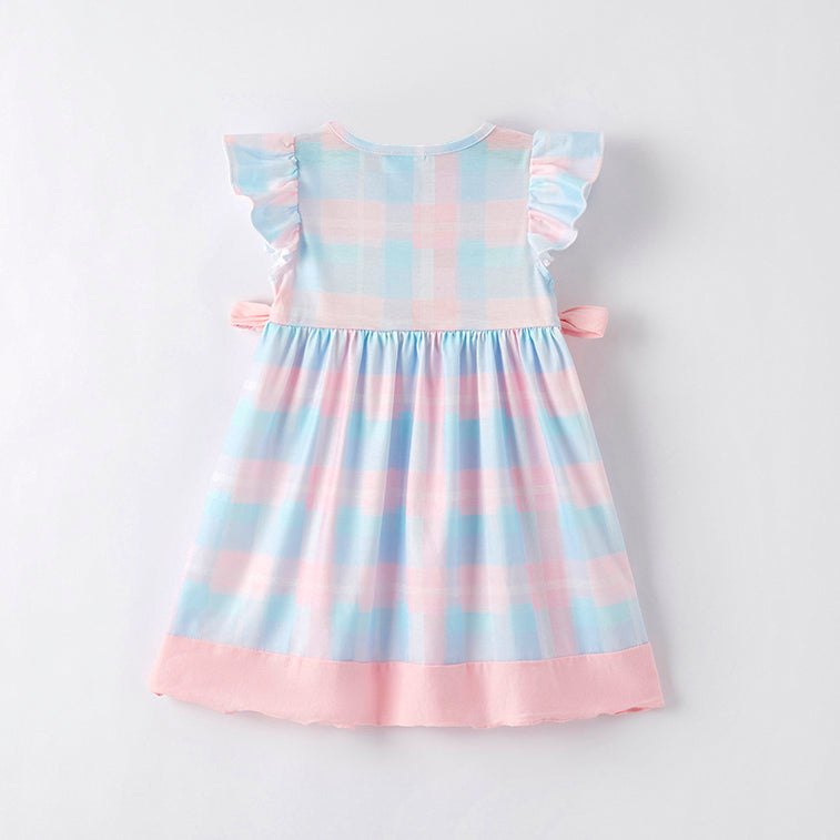 （In Stock）Girls Spring and Summer Cartoon Applique Dress