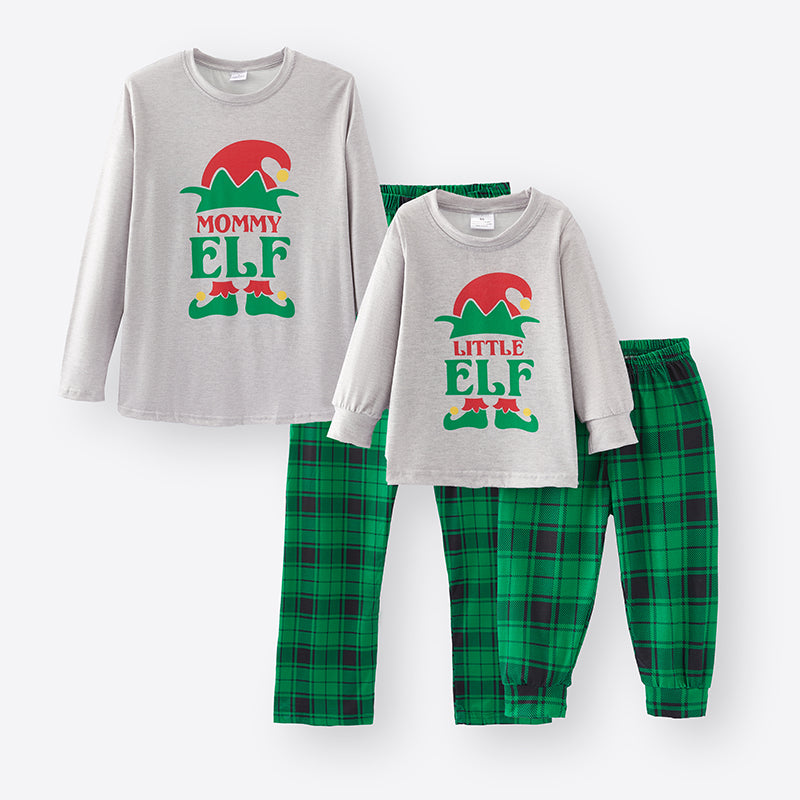 （In Stock G9-2-1）Mommy and Me Christmas Print Pajamas