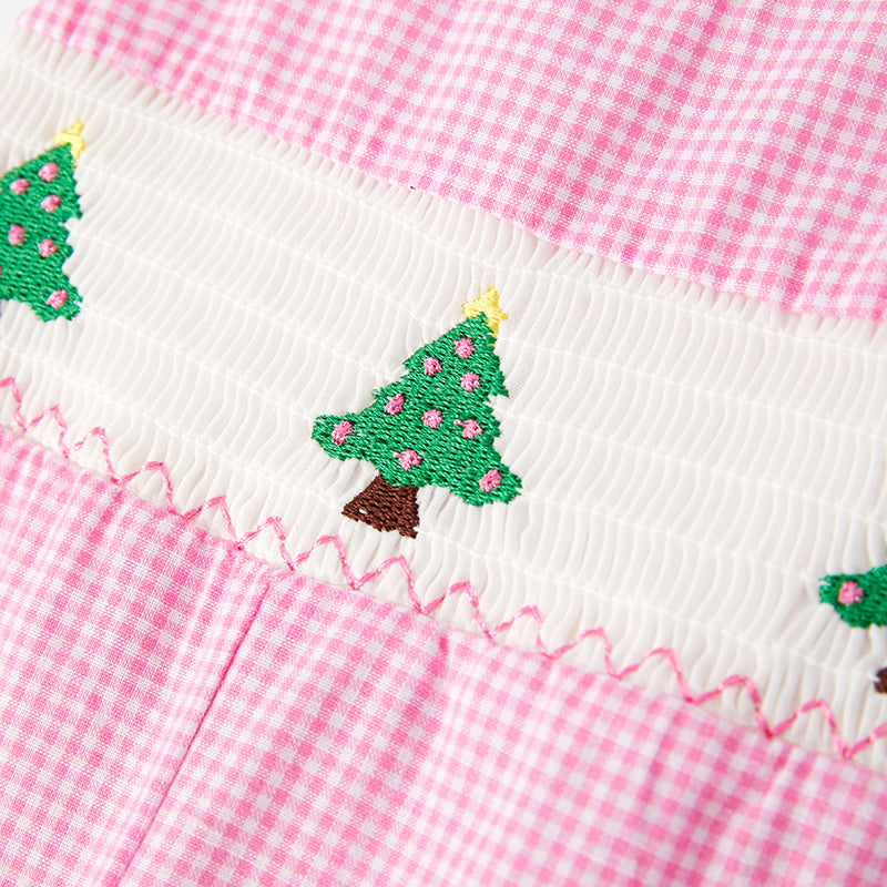 （In Stock L33-2-1）One Pack(6 Pieces total) Sale Baby Boys Christmas Embroidery Smocked Romper