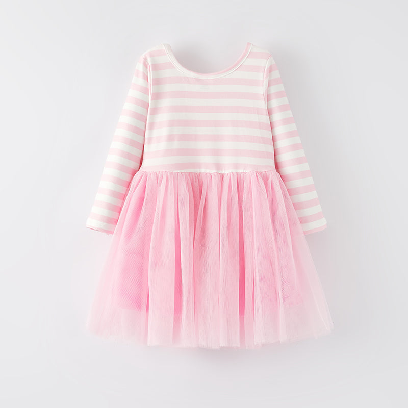 （In Stock G23-4-3）Girls Valentine's Day Print Tulle Dress