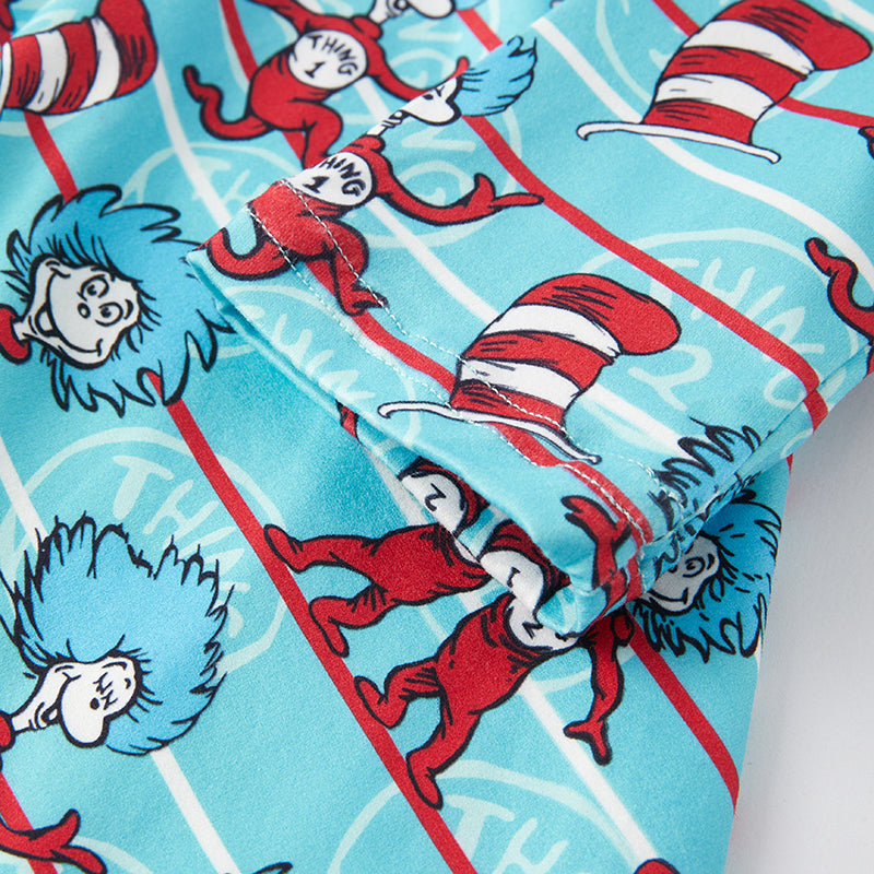 （In Stock L32-2-1）Girls Fall DR SEUSS Print Dress