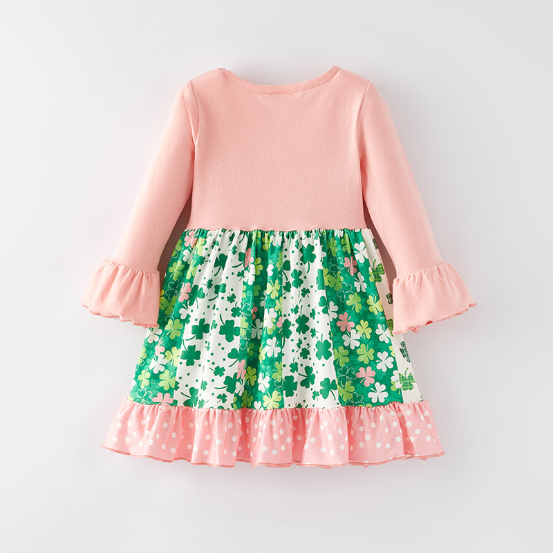 （In Stock G22-5-2）Girls St.Patrick's Day Print Dress