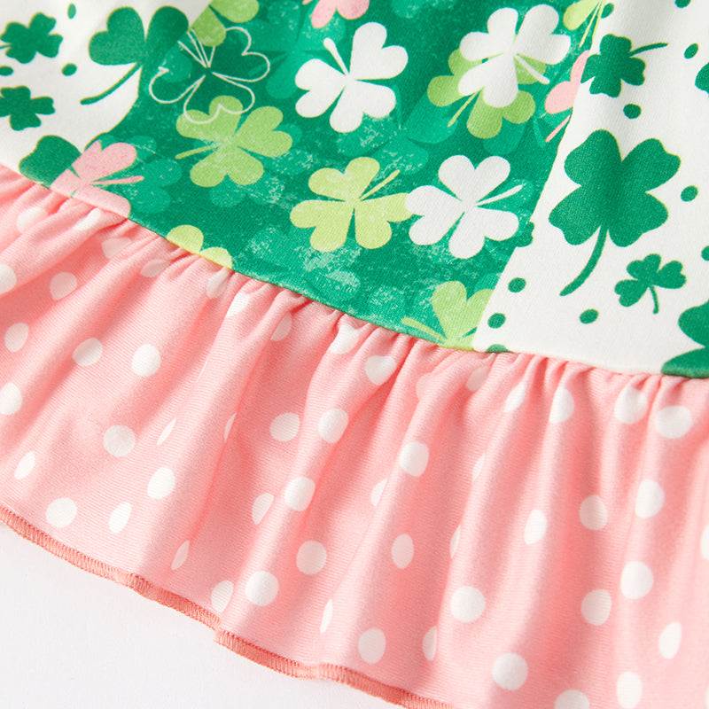 （In Stock G22-5-2）Girls St.Patrick's Day Print Dress