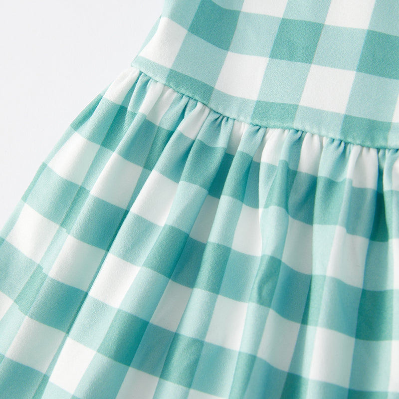 （In Stock G22-1-3）Girls St.Patrick's Day Plaid Dress