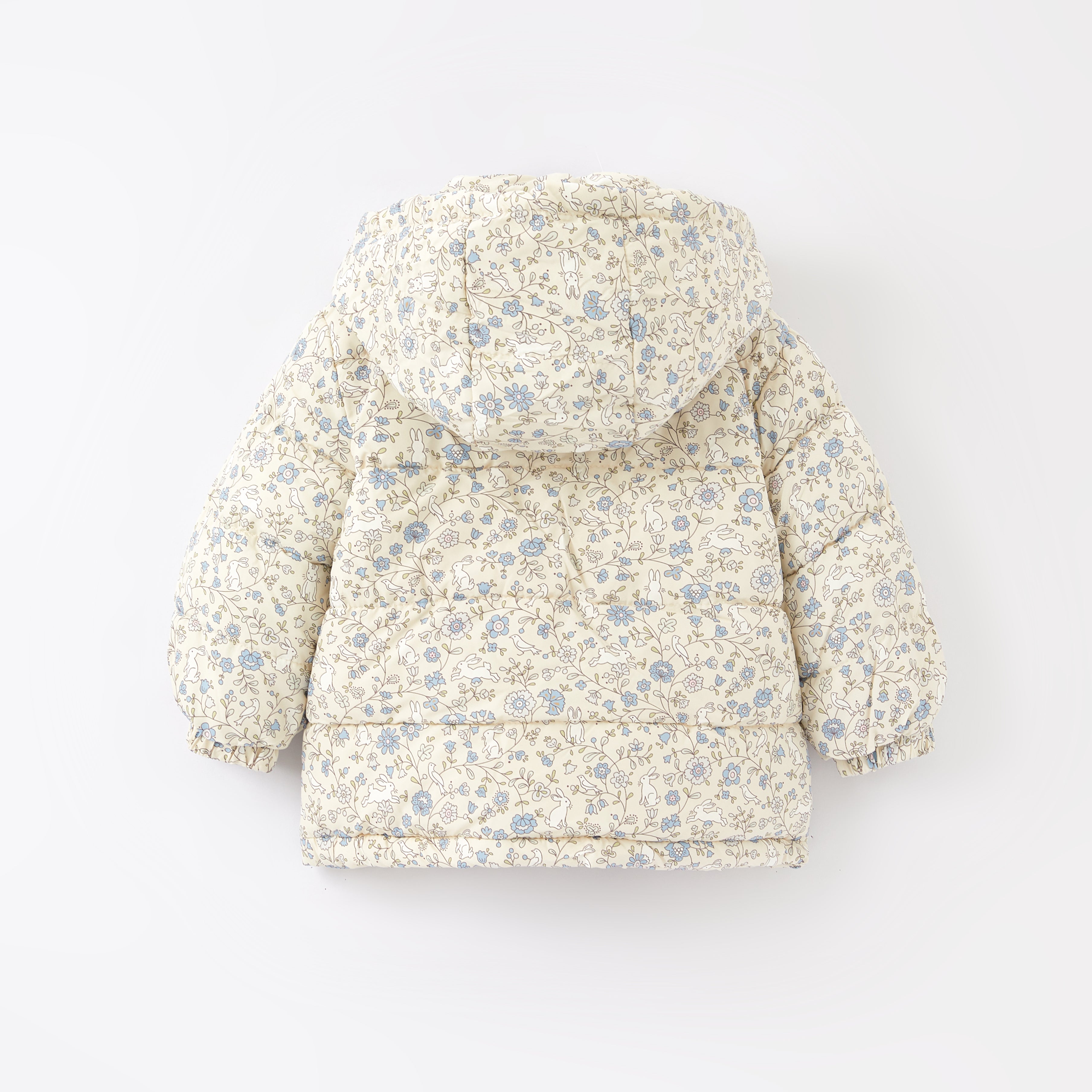 （Pre Order）Adorable Floral Winter Coats with Oversized Bows for Little Girls