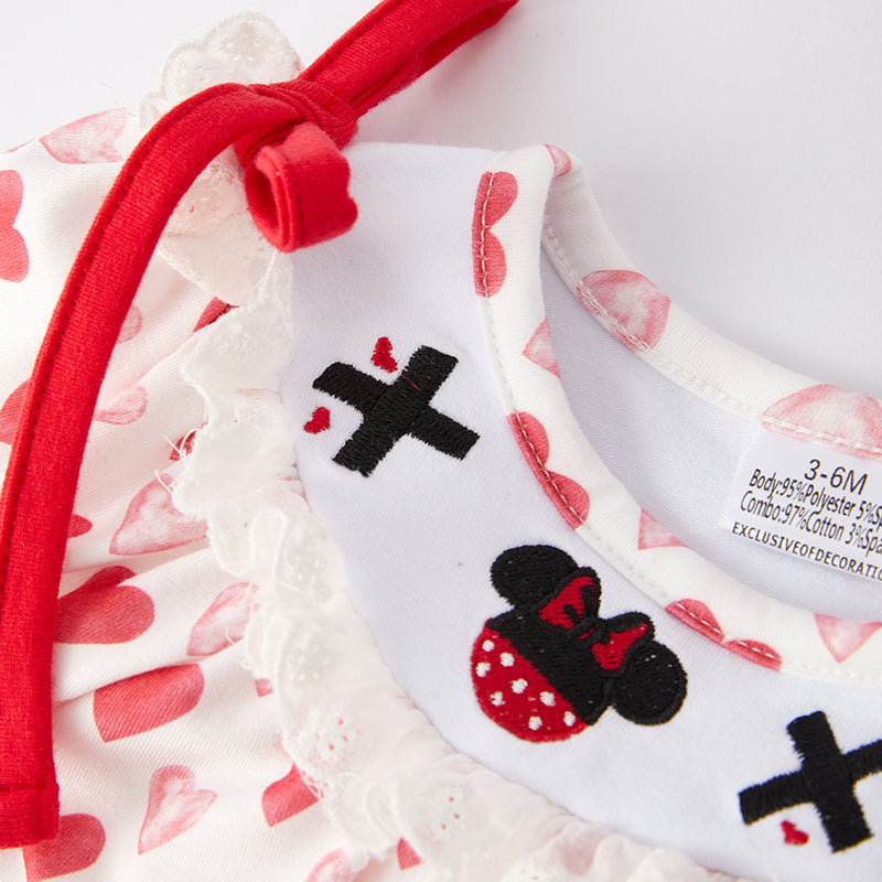 （In Stock A6-7-1）Baby Girls Valentine's Day Embroidery Bloomer Set