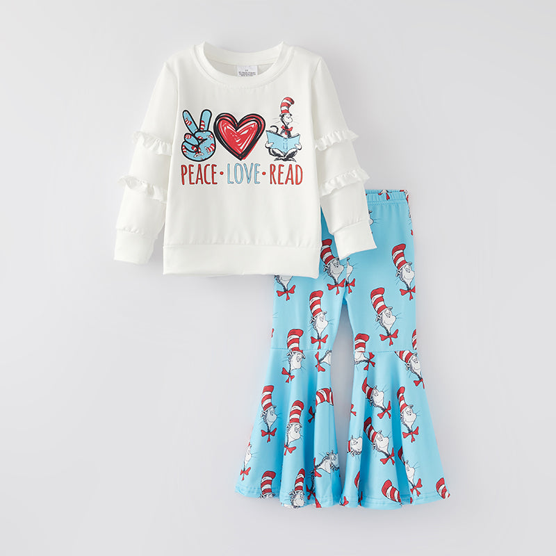 （In Stock）Girls Spring DR SEUSS Print Outfit Set