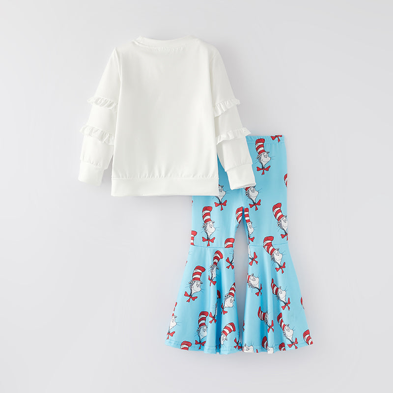 （In Stock）Girls Spring DR SEUSS Print Outfit Set