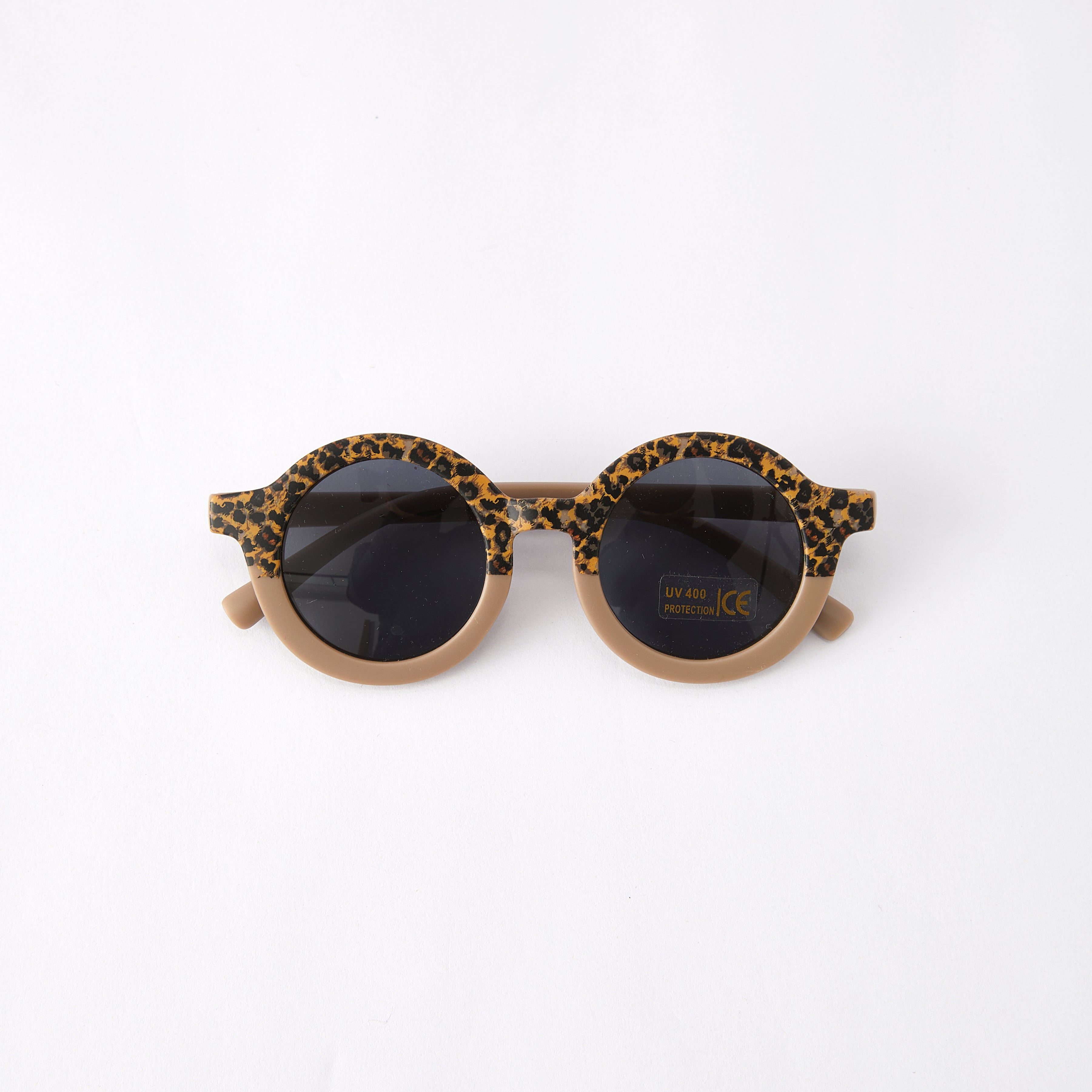 （In Stock）Kids Fashion Leopard Print Matching Color Sunglasses