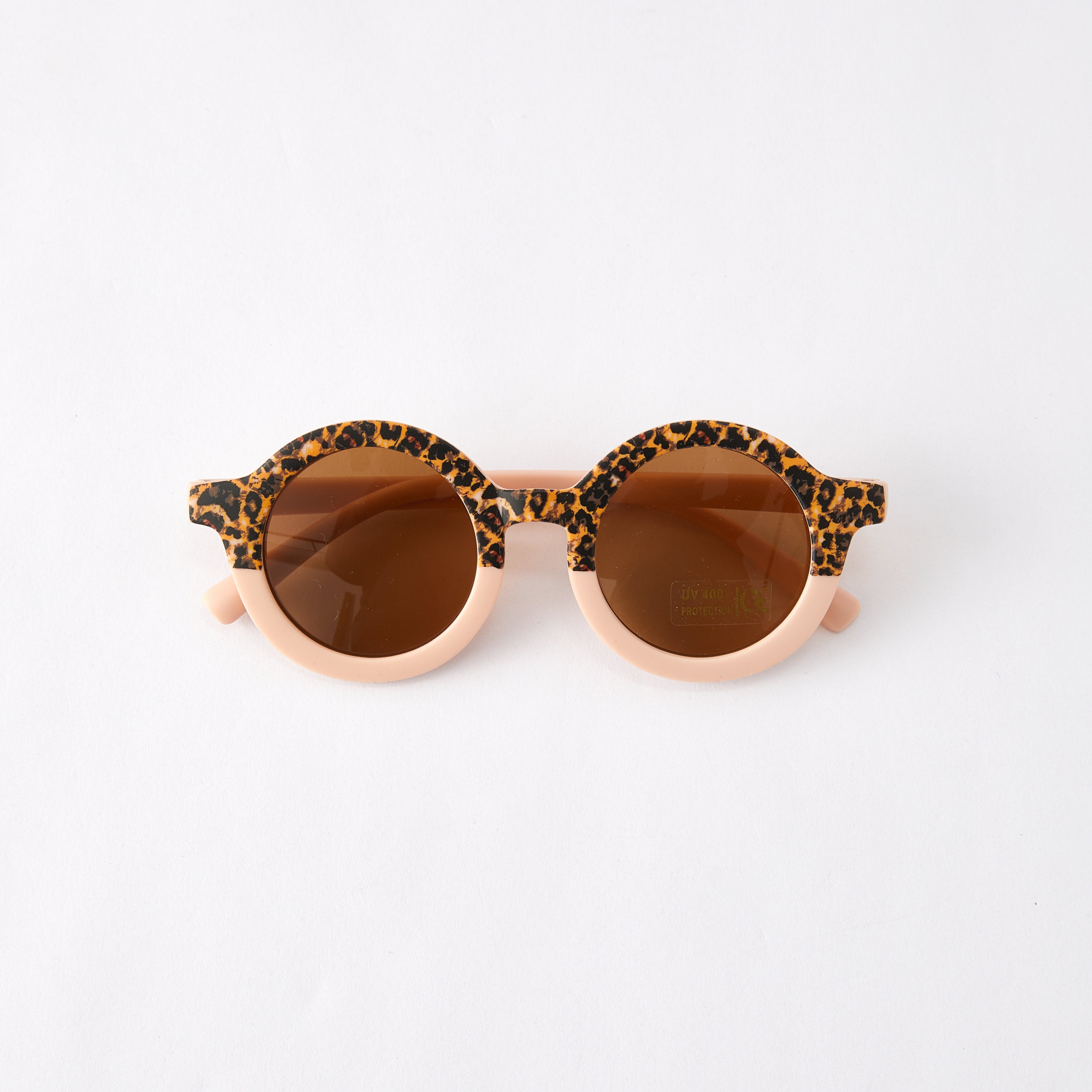 （In Stock）Kids Fashion Leopard Print Matching Color Sunglasses