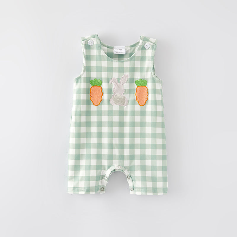 （In Stock）Toddler Boys Easter Bunny Applique Romper