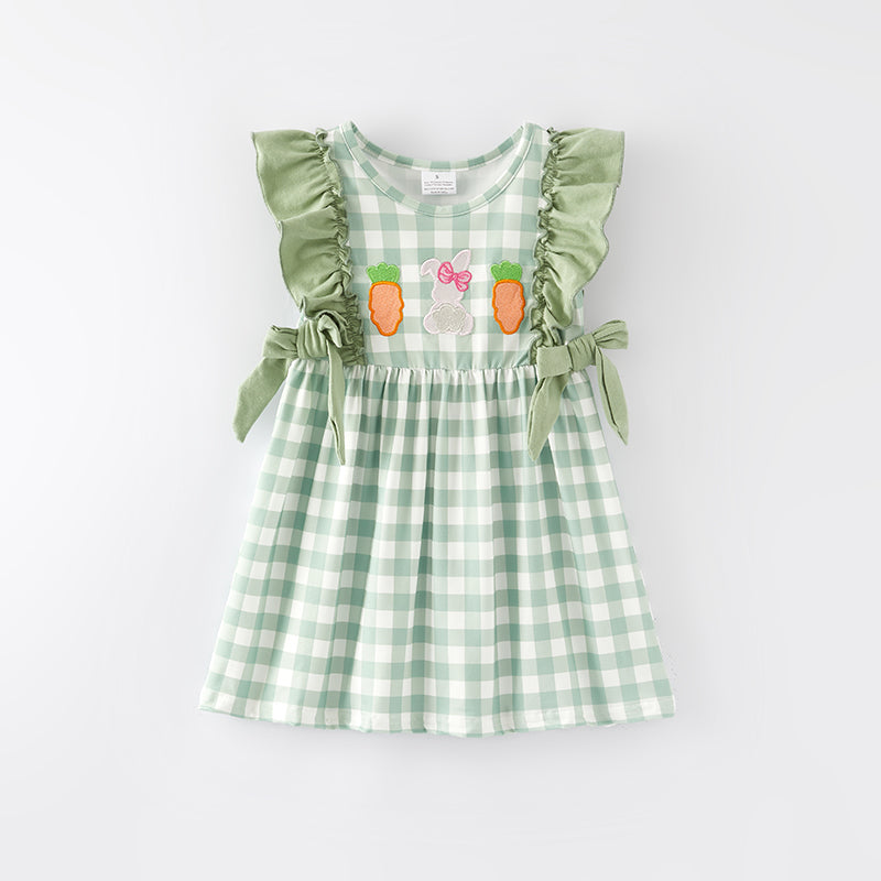 （In Stock）Girls Easter Bunny Applique Dress