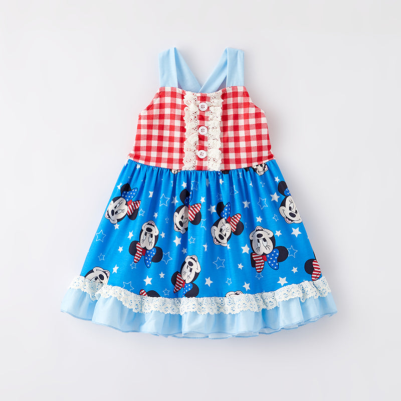 （In Stock）One Pack(17 Pieces total) Sale Girls Spring and Summer Cartoon Print Slip Dress