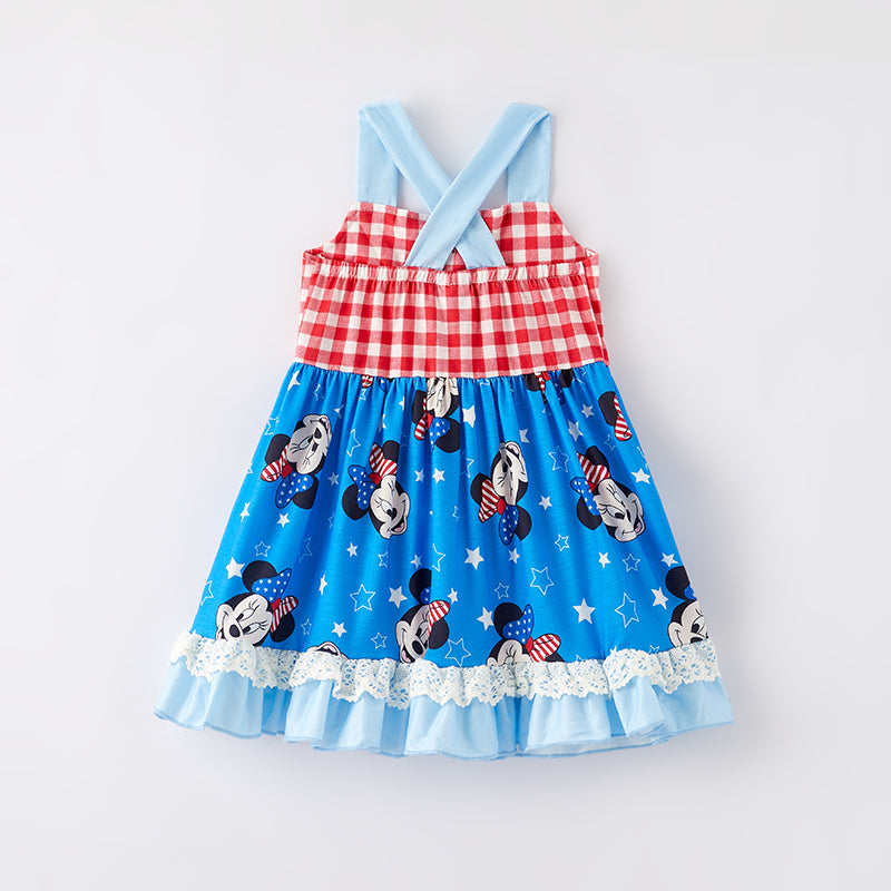 （In Stock）One Pack(17 Pieces total) Sale Girls Spring and Summer Cartoon Print Slip Dress