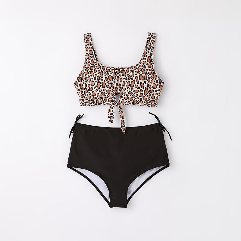 （In Stock）Mommy and Me Summer Leopard Print Swimsuit