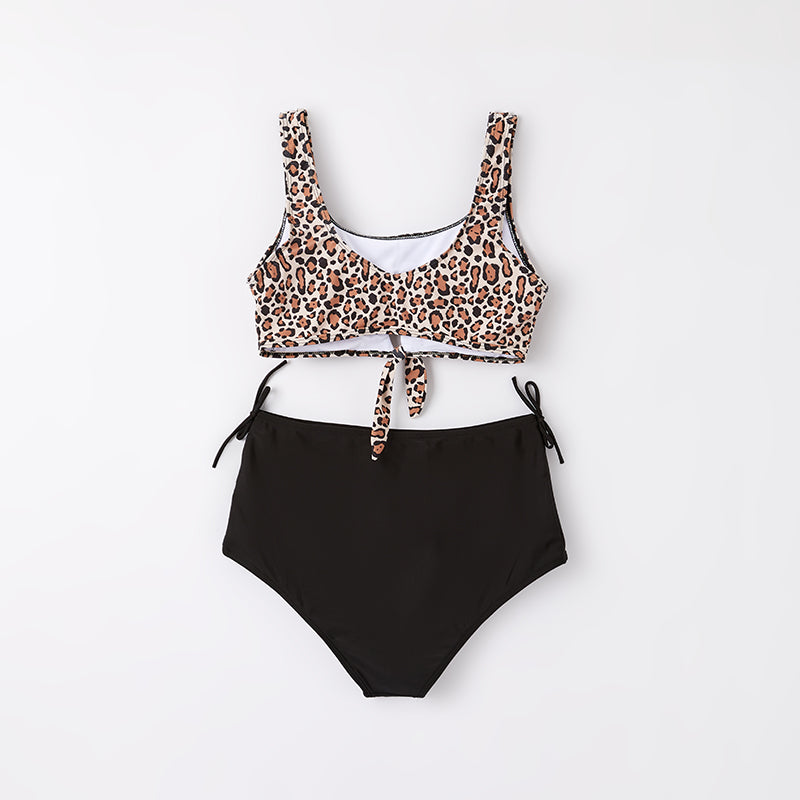 （In Stock）Mommy and Me Summer Leopard Print Swimsuit