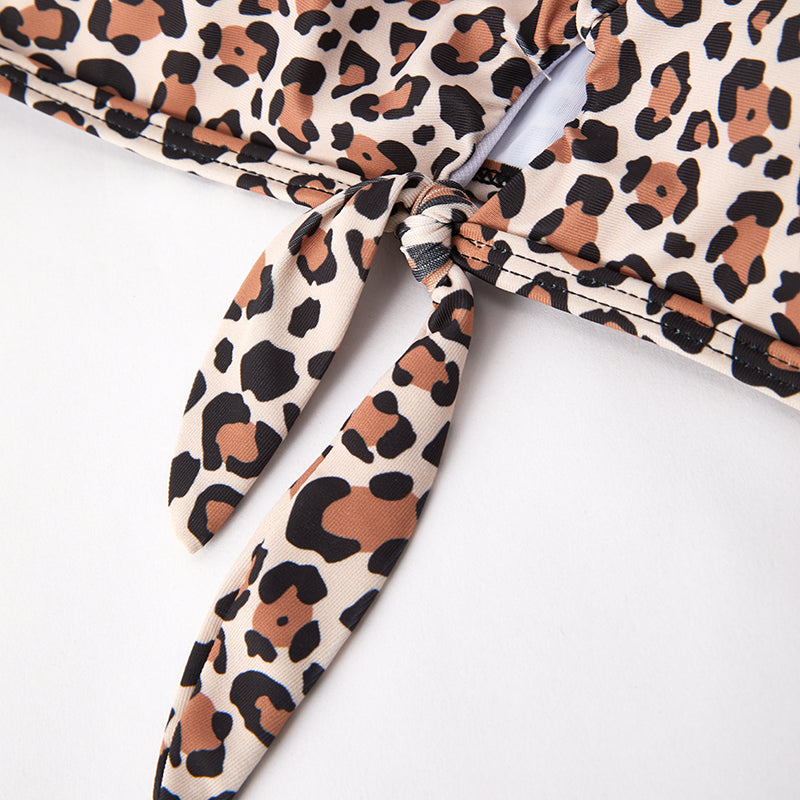 （In Stock）Mommy and Me Summer Leopard Print Swimsuit