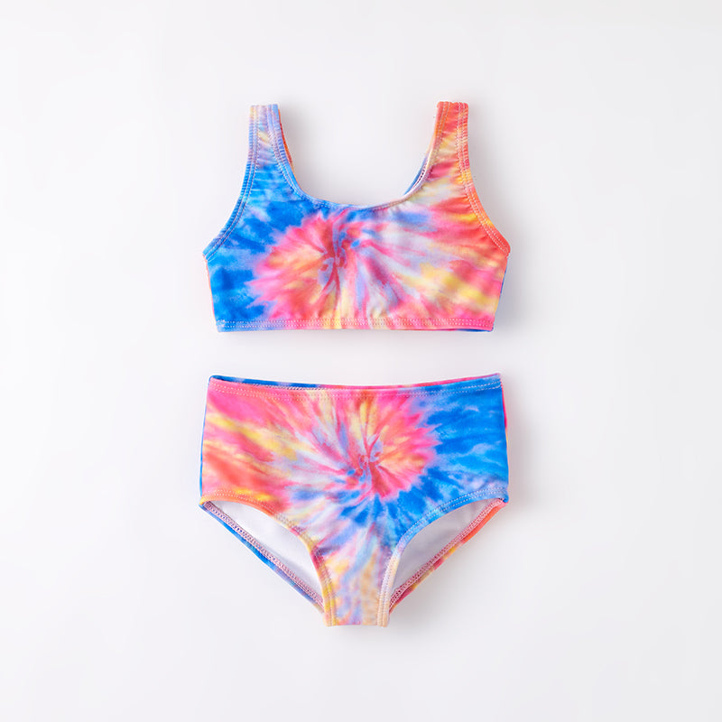 （In Stock）Girls Summer Tie-dye Swimsuit