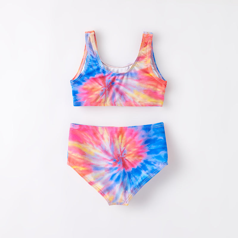 （In Stock）Girls Summer Tie-dye Swimsuit