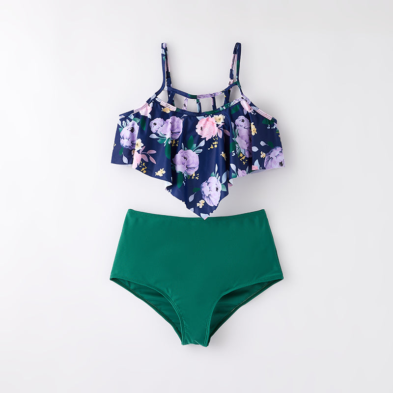 （In Stock）Mommy and Me Summer Floral Print Swimsuit