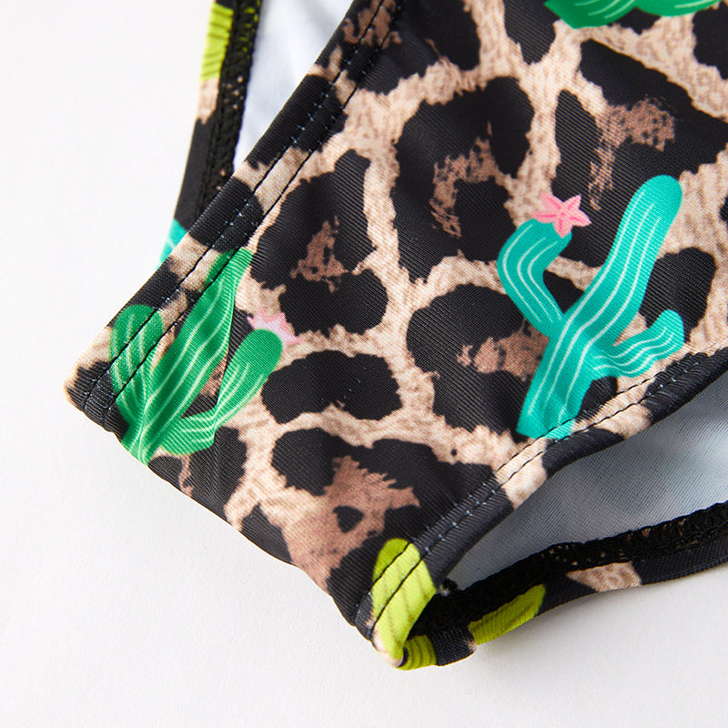 （In Stock）Adults Summer Mint Leopard Print Swimsuit