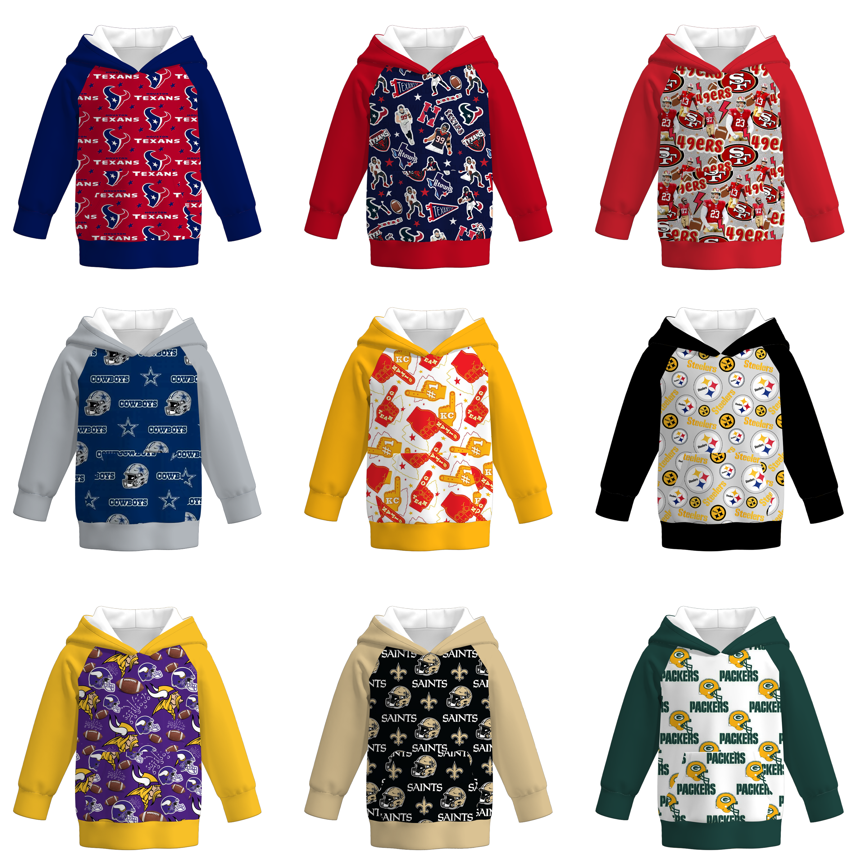 （Pre Order）Boys Football Print Hoodie