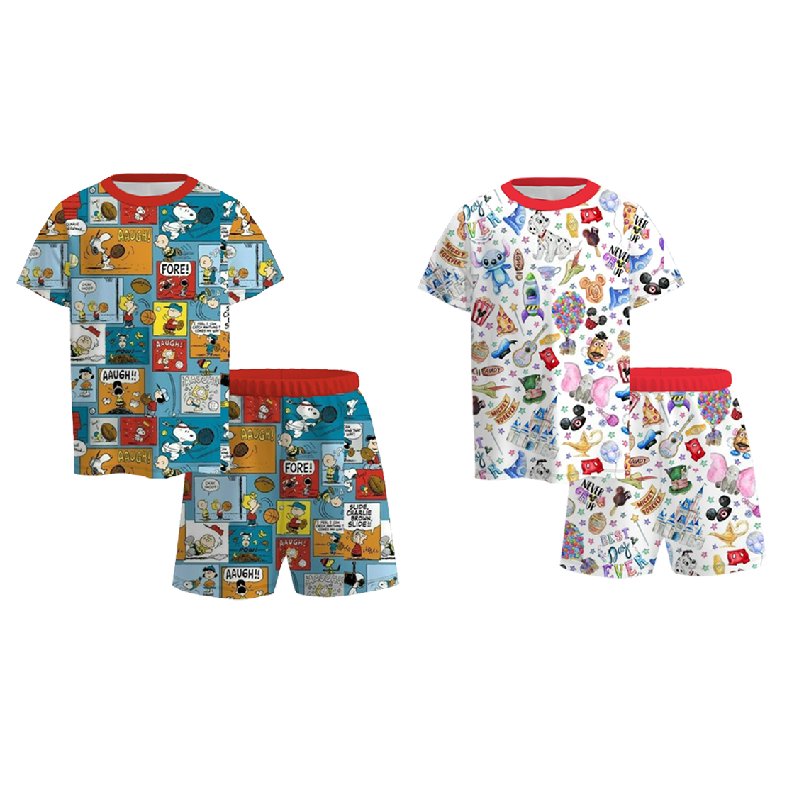 （Pre Order）Boys Spring and Summer Cartoon Print Pajamas