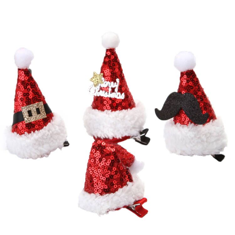 （Pre Order）Girls Christmas Hat Hair Clip