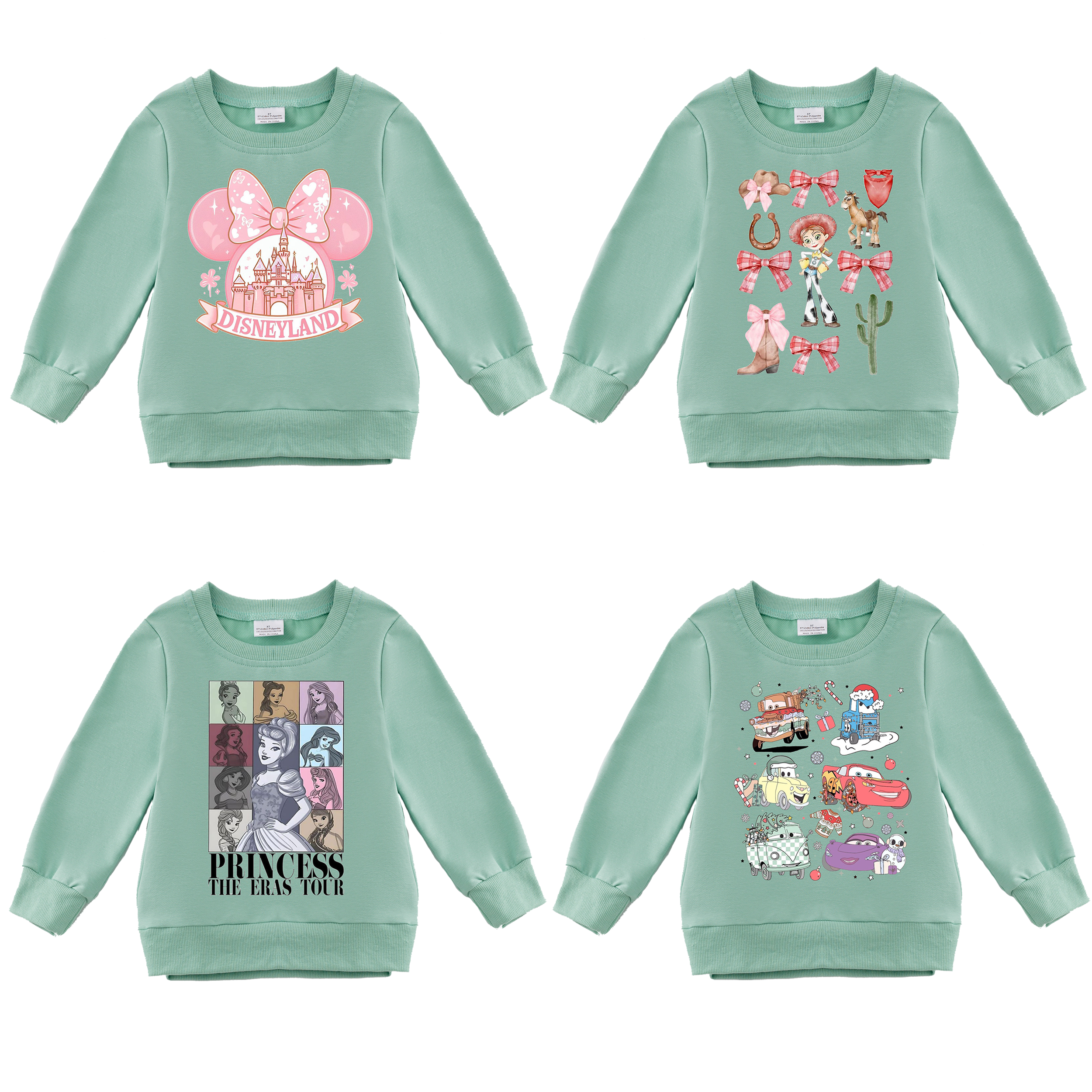 （Pre Order）Girls Fall Cartoon Print Sweatshirt