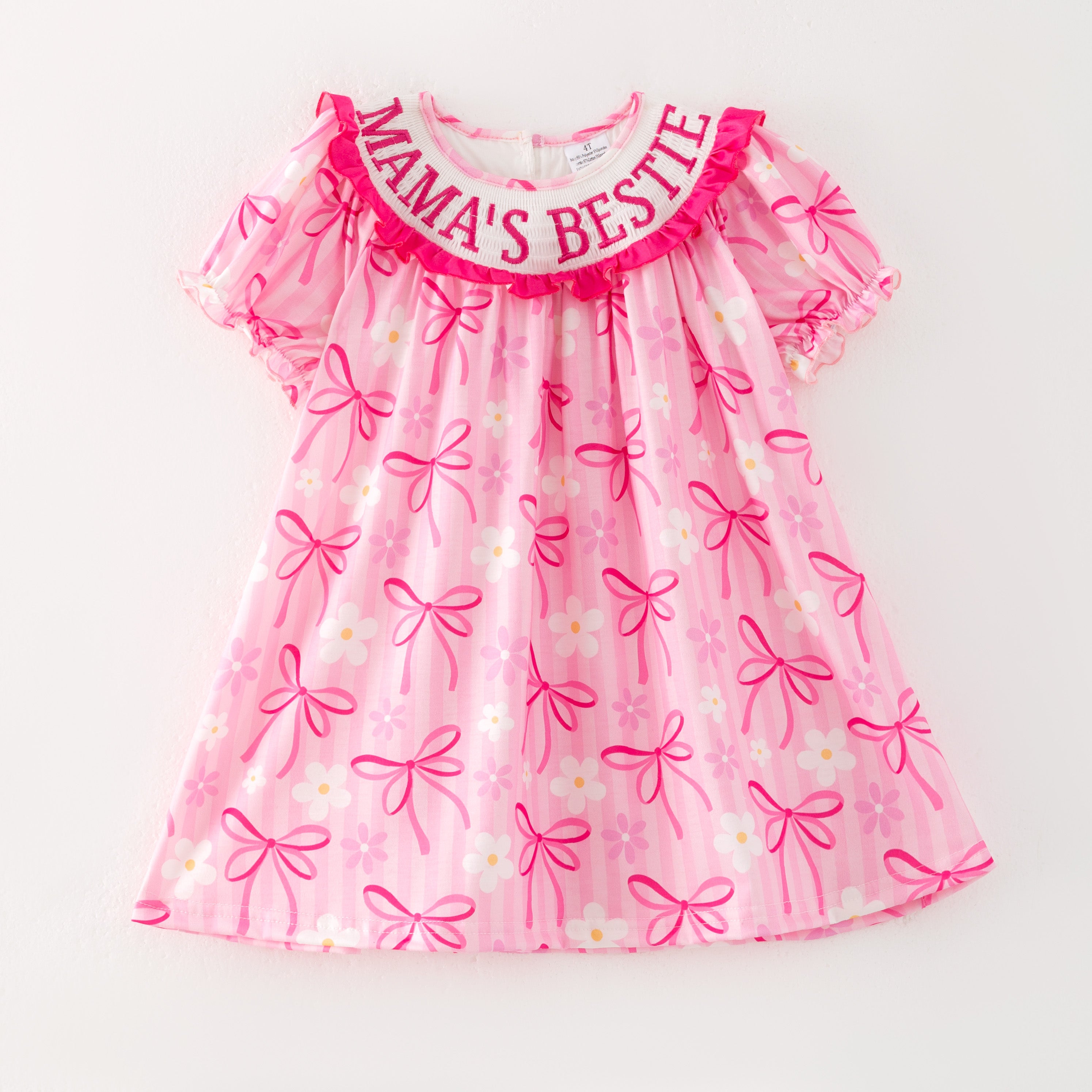 （Pre Order）Sisters Spring and Summer Embroidery Smocked Dress＆Romper