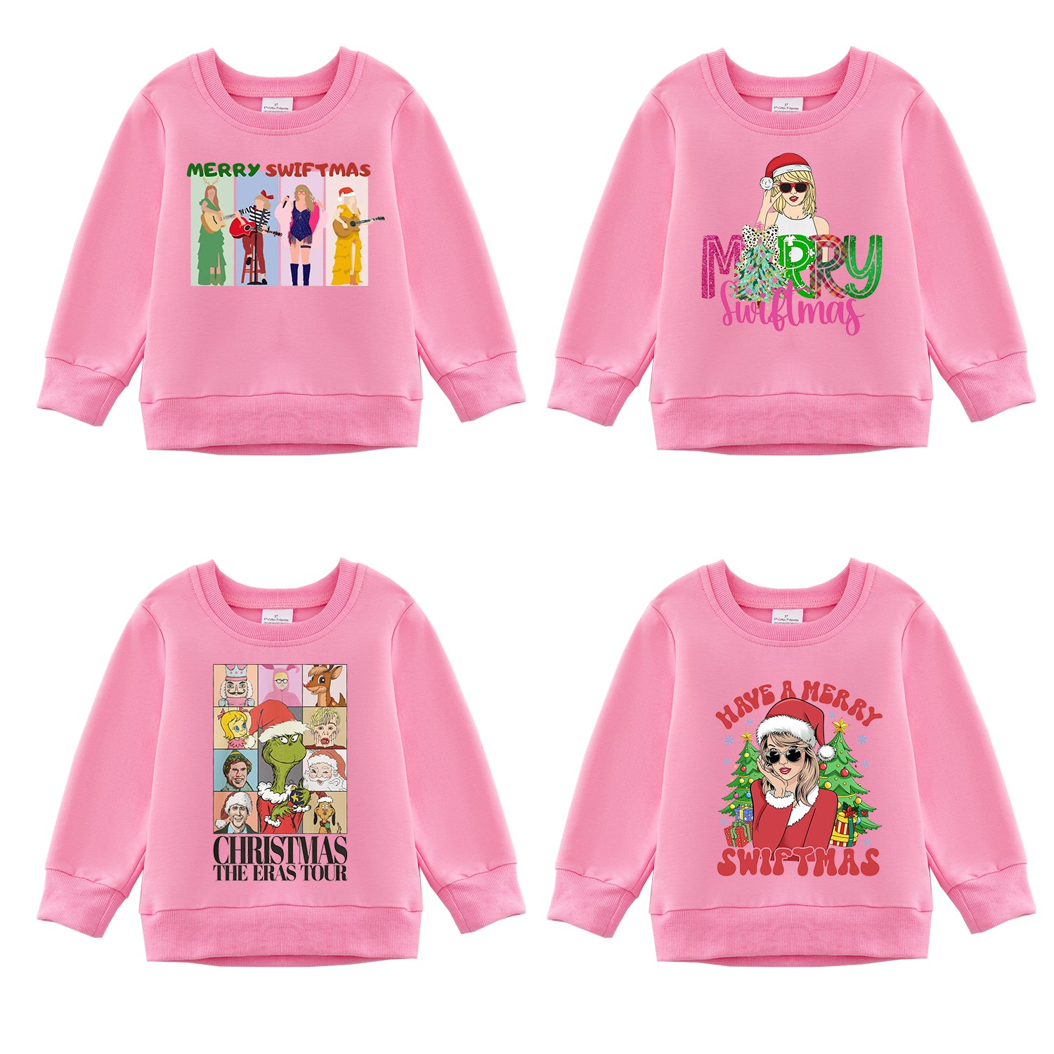 （Pre Order）Girls Christmas Print Sweatshirt