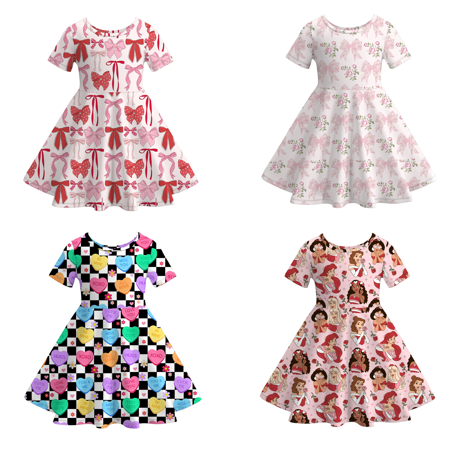 （Pre Order）Girls Valentine's Day Print Dress