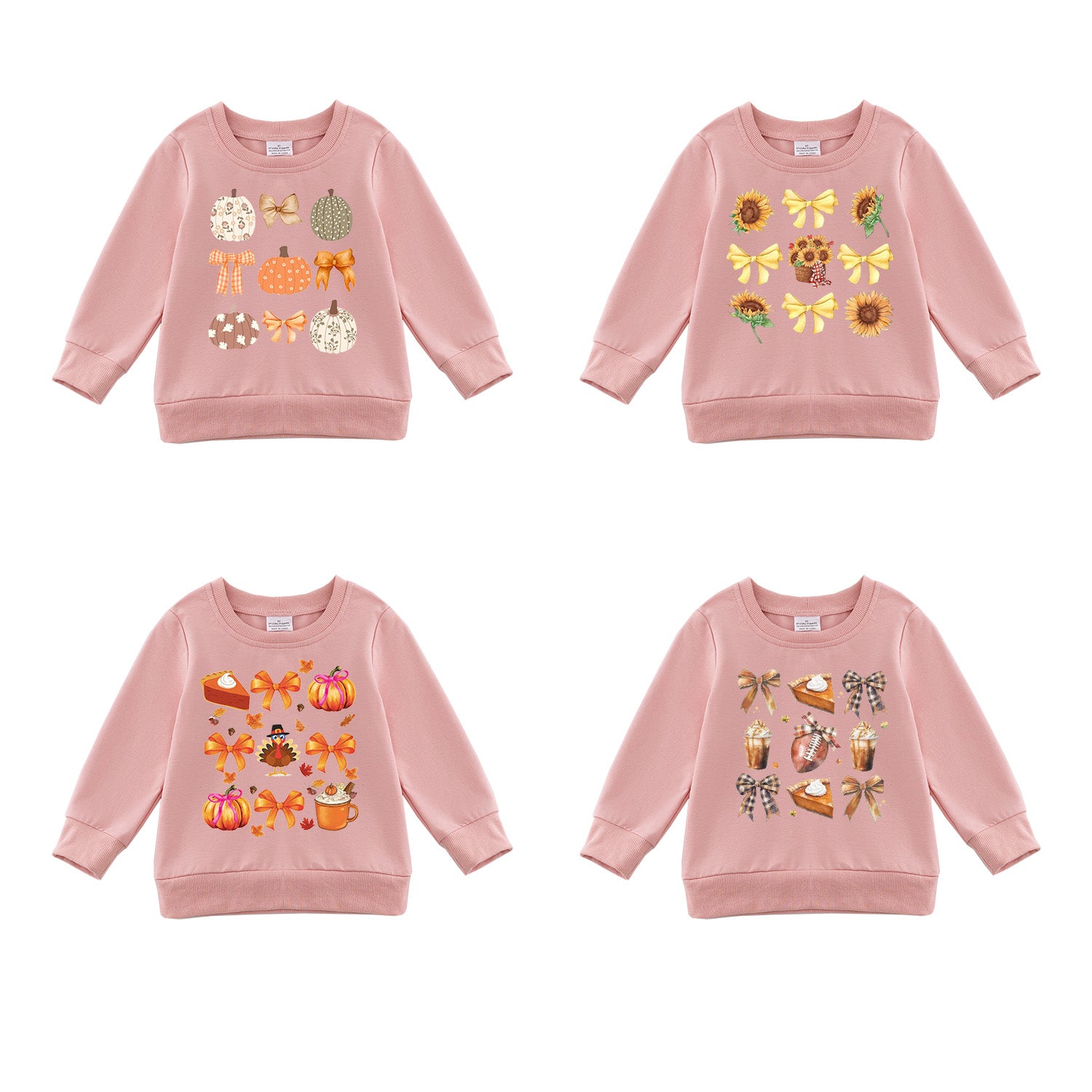 （Pre Order）Girls Thanksgiving Print Sweatshirt