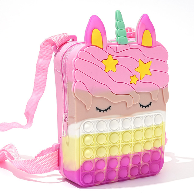 （Pre Order）Girls Silicone Unicorn Backpack