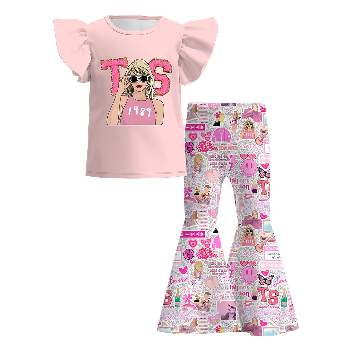 （Pre Order）Girls TS Pink Pants Set