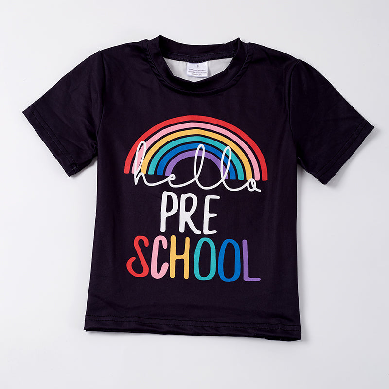 (In Stock E11-03-01)Boy's Pre School Rainbow T-shirt