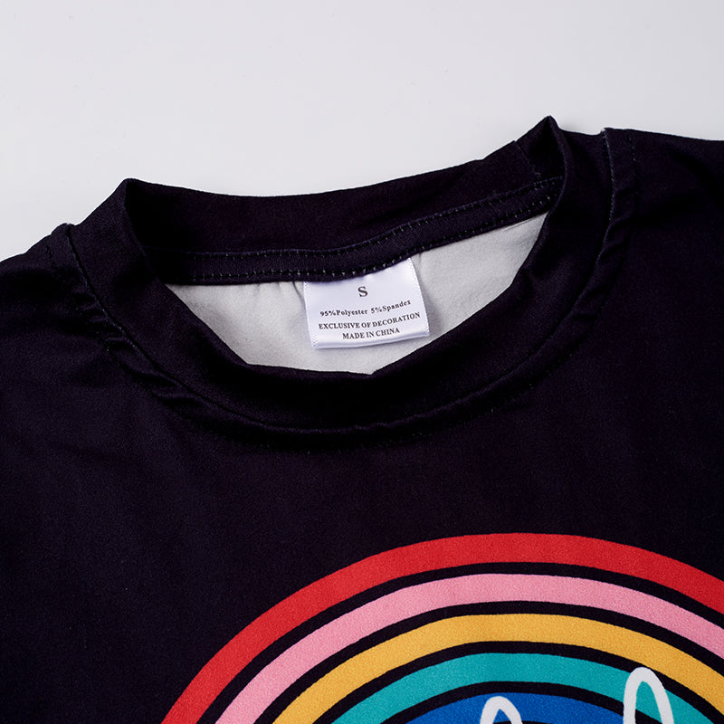 (In Stock E11-03-01)Boy's Pre School Rainbow T-shirt