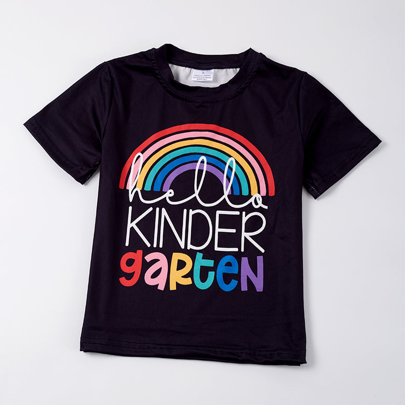 (In Stock E11-02-01)Boy's Kindergarten Rainbow T-shirt