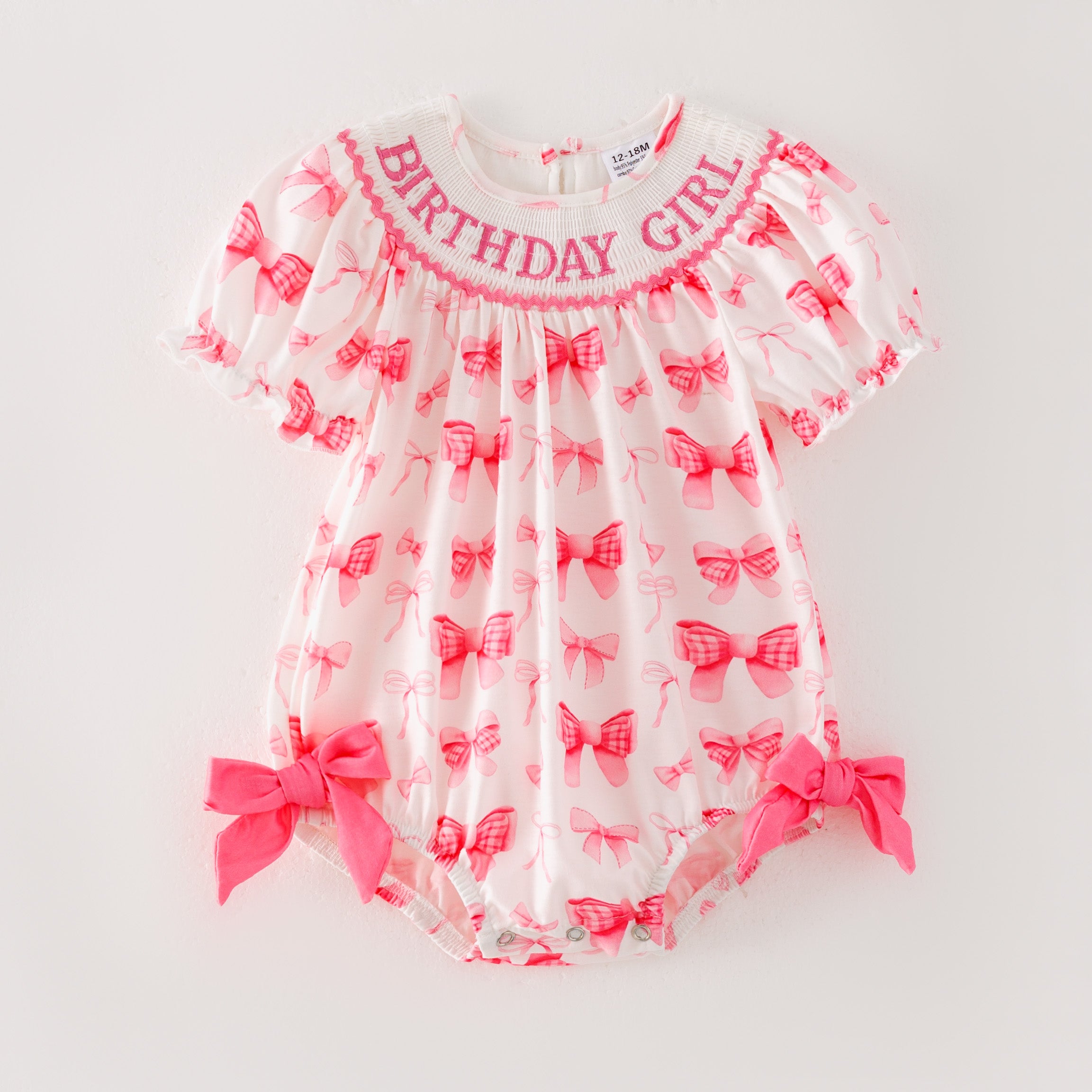 （Pre Order）Sisters Spring and Summer BIRTHDAY GIRL Embroidery Smocked Dress＆Romper