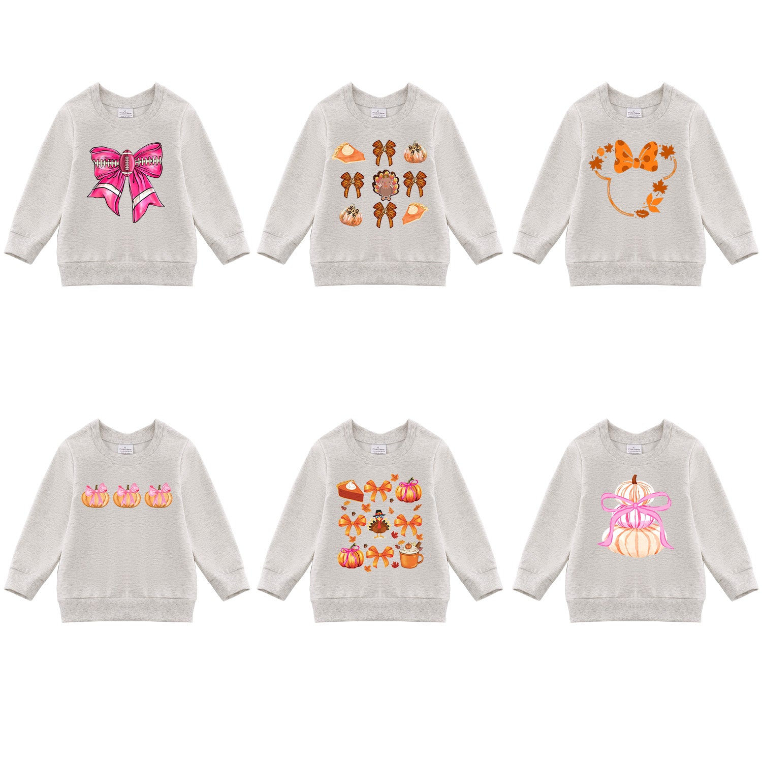 （Pre Order）Girls Thanksgiving Print Sweatshirt