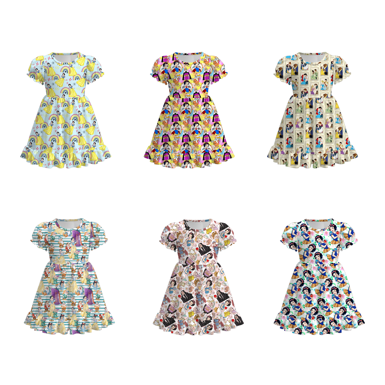 （Pre Order）Girls Spring and Summer Princess Print Dress