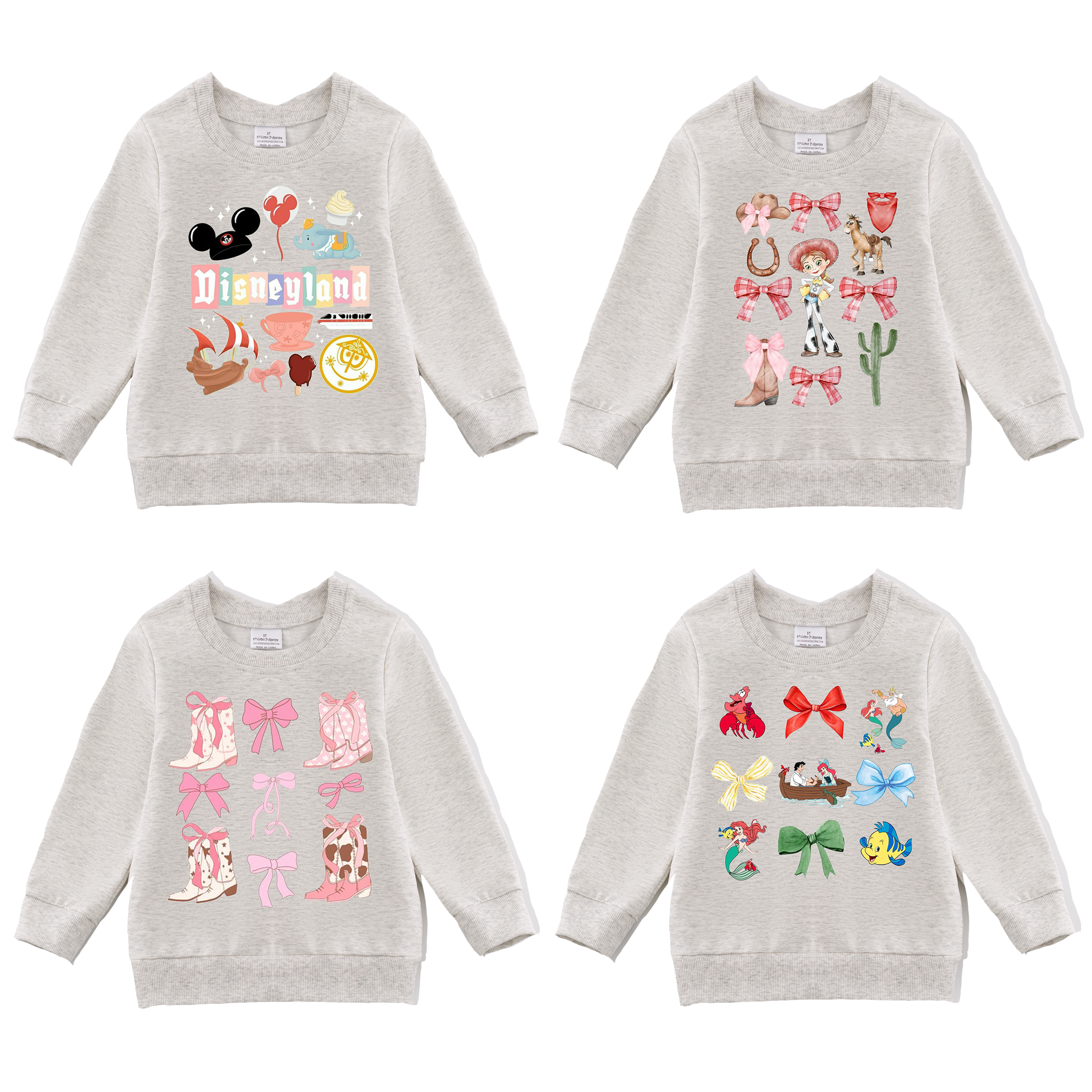 （Pre Order）Girls Fall Cartoon Print Sweatshirt