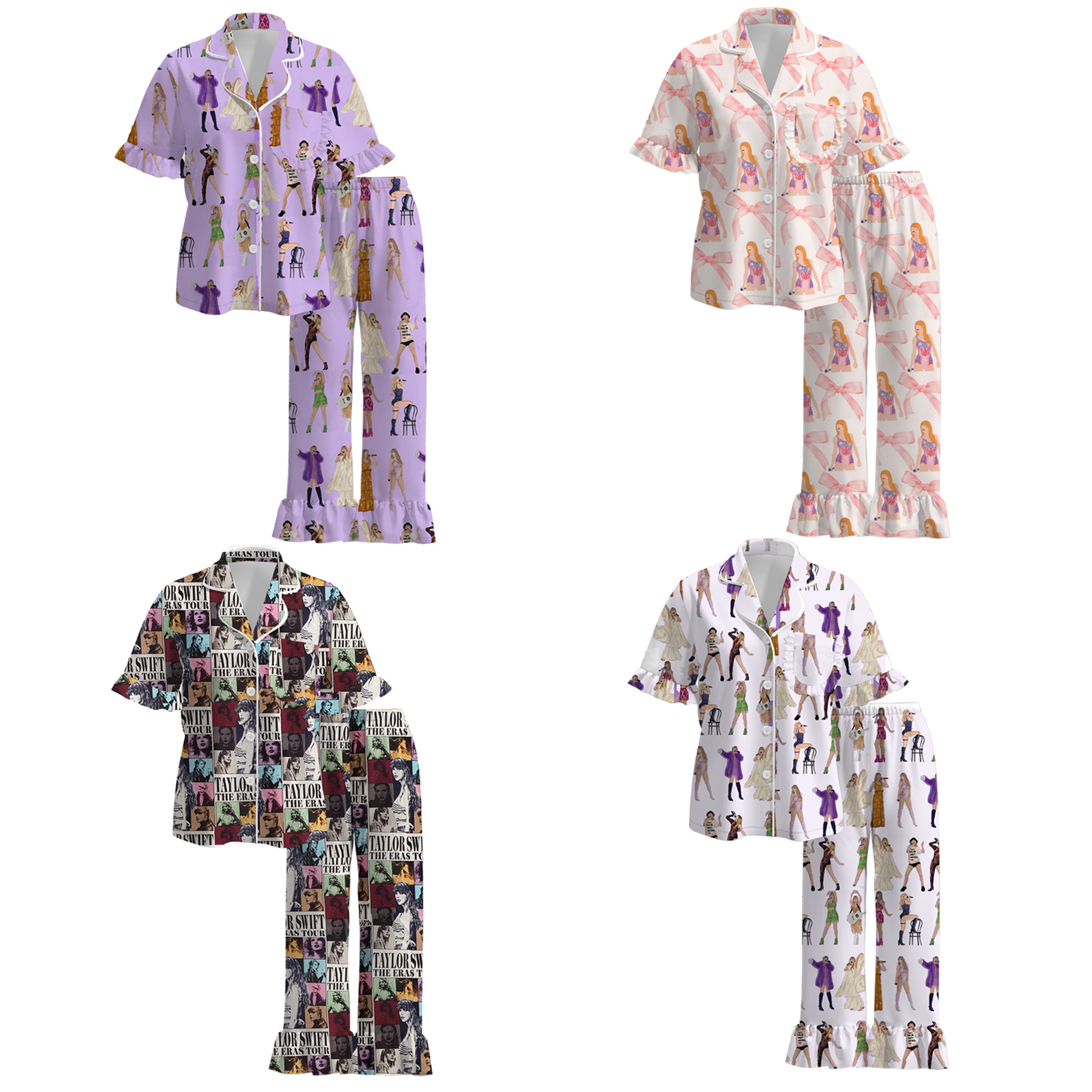 （Pre Order）Adults Spring and Summer TS Print Pajamas