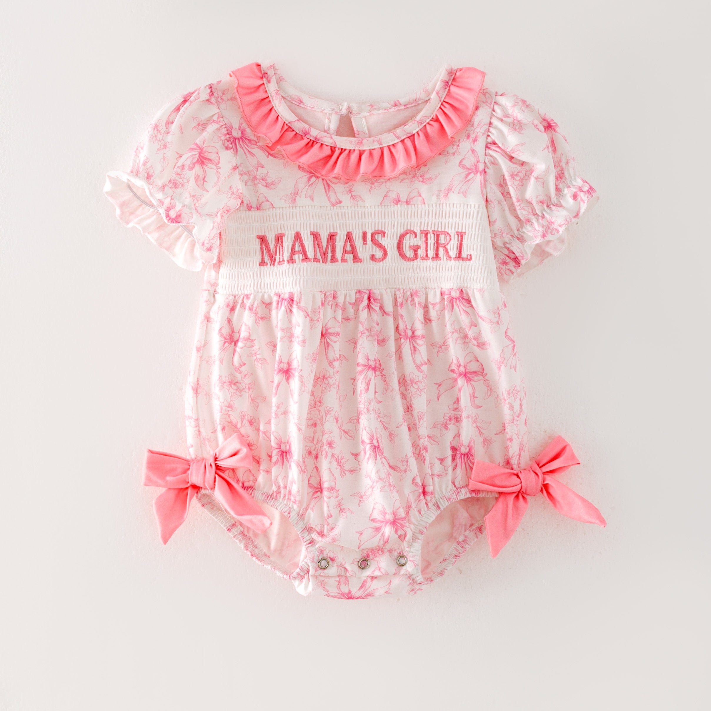 （Pre Order）Mommy and Me Spring ＆ Summer Embroidery Smocked Dress and Romper