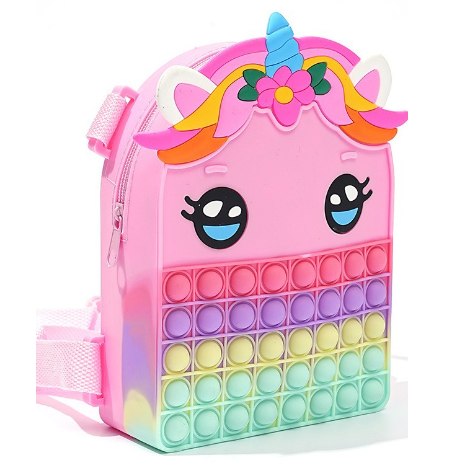 （Pre Order）Girls Silicone Unicorn Backpack