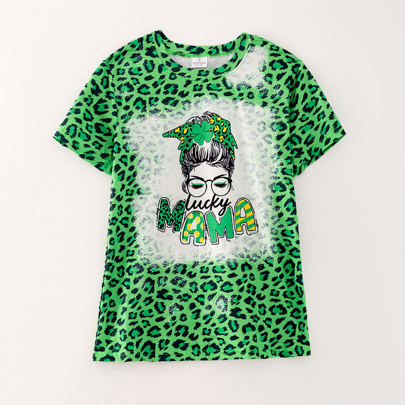 （In Stock）Adults St.Patrick's Day Shamrock Print Top