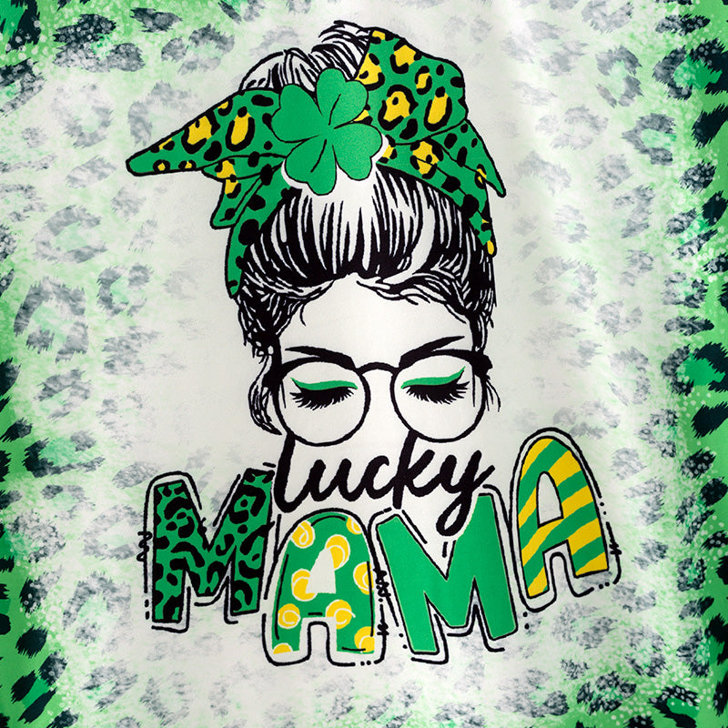 （In Stock）Adults St.Patrick's Day Shamrock Print Top