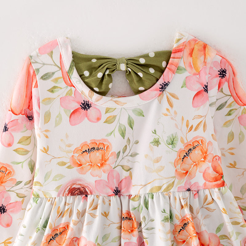 （In Stock G21-04-02）Baby Girls Floral Print Romper